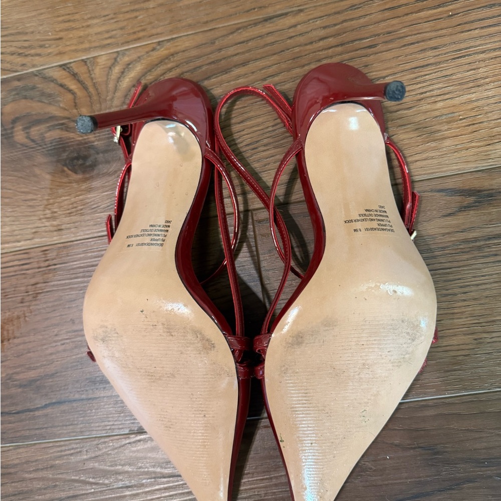 Steve Madden Red Patent Leather Heels - Picture 3 of 4